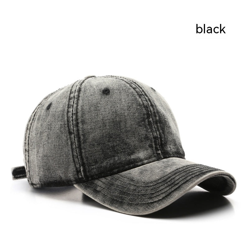 Washed Denim Solid Color Light Board Baseball Cap