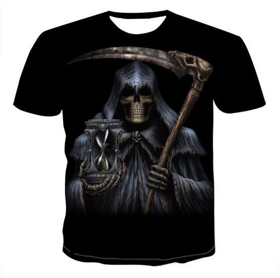 Mens Skull T shirts 3D t- shirts Saor Style