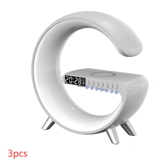 New Intelligent G Shaped LED Lamp Bluetooth Speake Wireless Charger Atmosphere Lamp App Control For Bedroom Home Decor GND Products