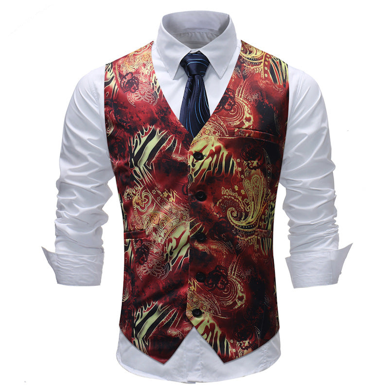 Men's Casual Men's Suit Vest Formal Wear Wedding Saor Style
