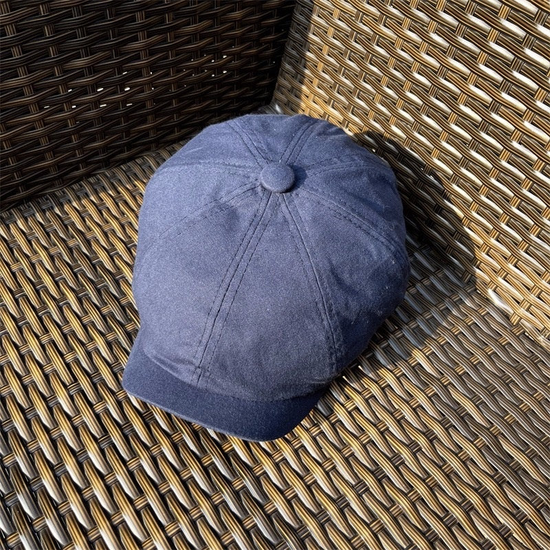 Vintage Spring And Autumn Leisure Wool British Octagonal Hat