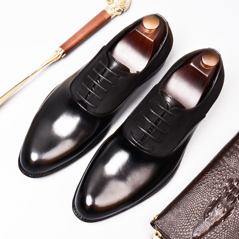Vintage British Business Mens Formal Leather Shoes Saor Style