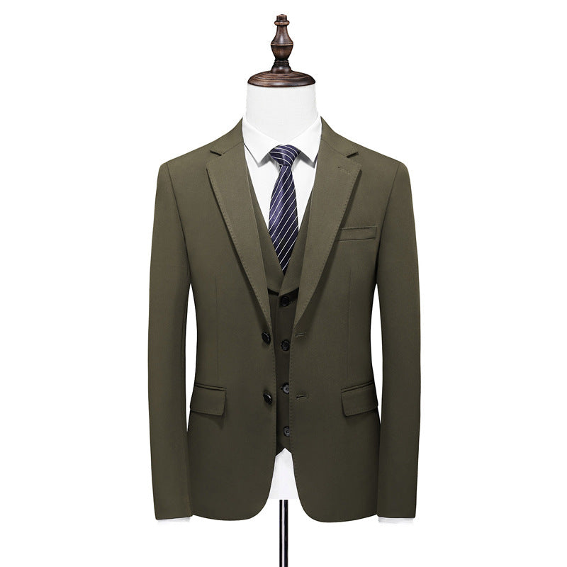 Business Casual Men's Suit Three-piece Suit Wedding Dress Saor Style