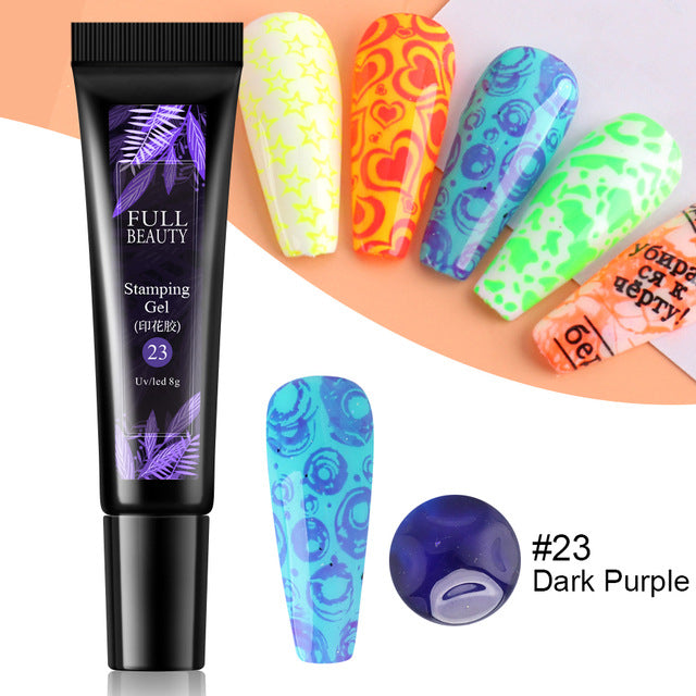 Nail Art Fluorescent Printing Glue, Nail Template Transfer Glue Hose Set GND Products