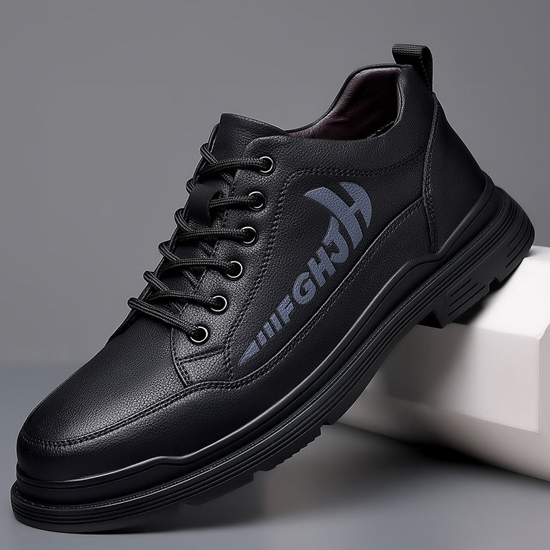 Mens Leather Shoes Leather Breathable Business Soft Sole Saor Style