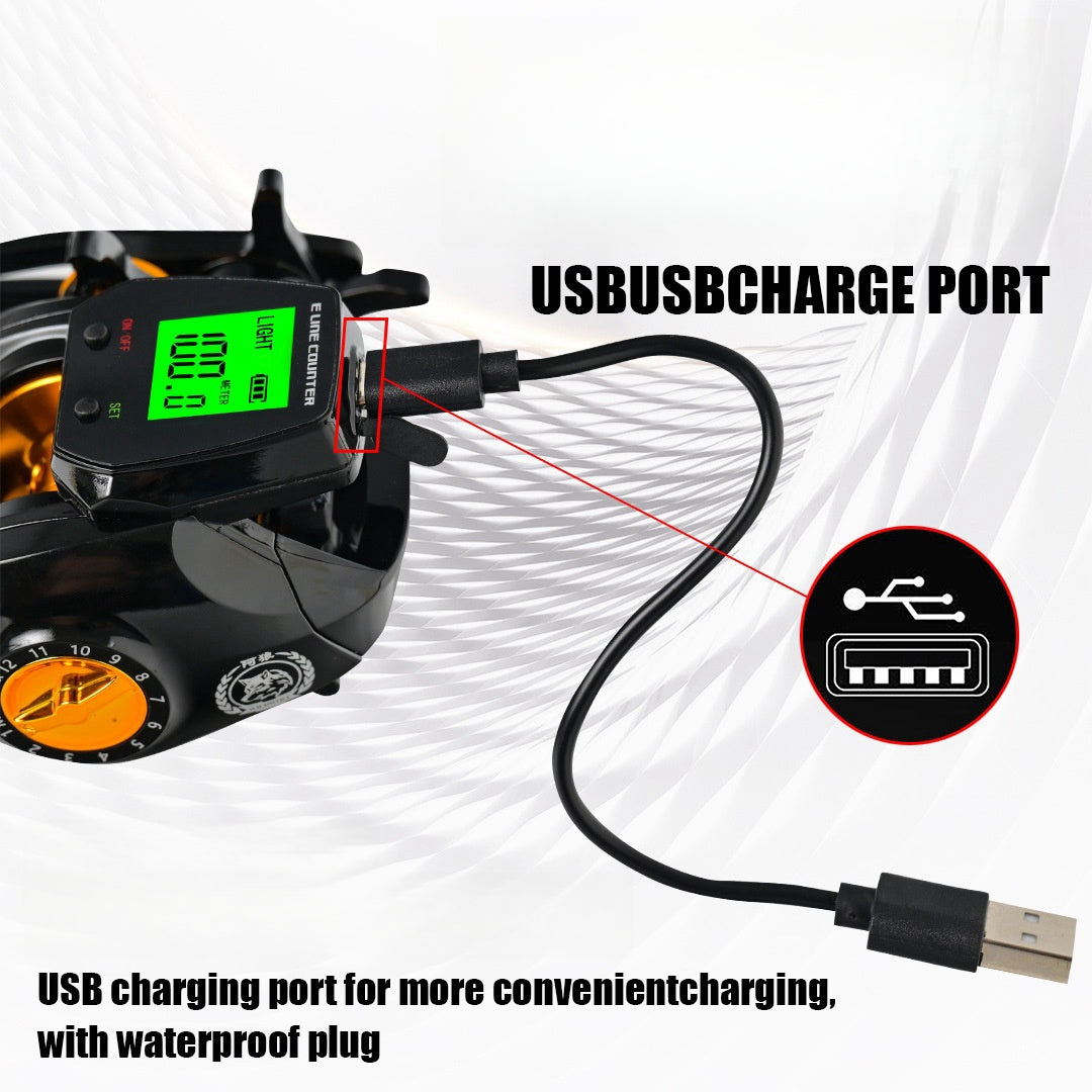 New Waterproof Large Screen Digital Display Drip Wheel Backlight Counting With Drain Alarm Bridge Fishing Boat Fishing GND Products