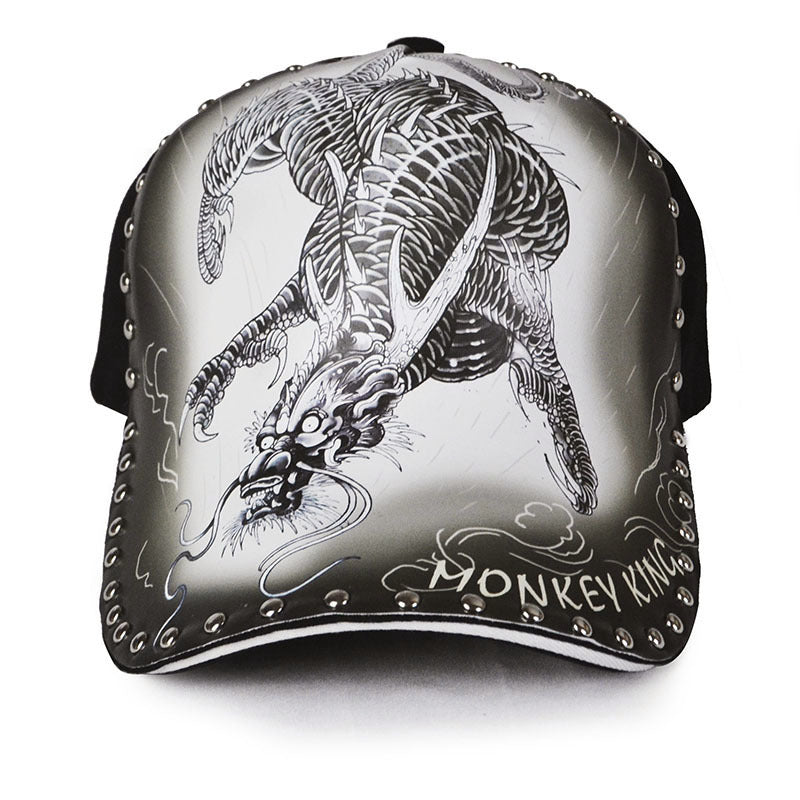 Stylish Print Dragon Sun-poof Peaked Cap