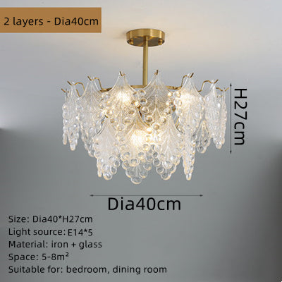 Simple Living Room Glass Chandelier GND Products