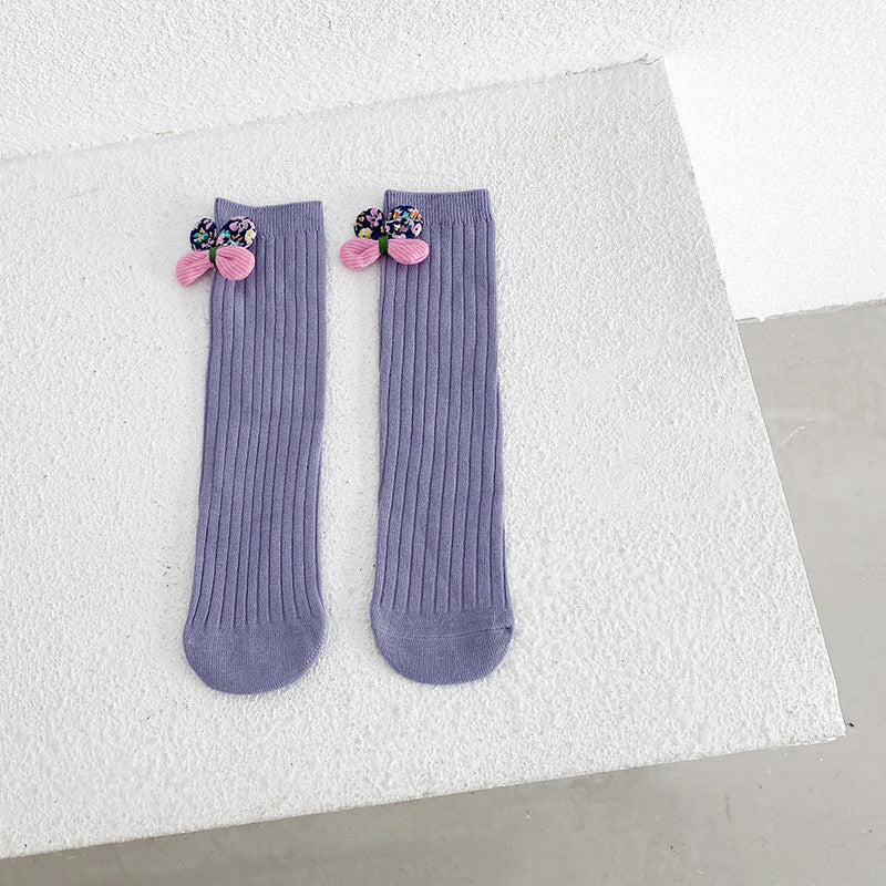 Children's Socks Bowknot Girls Straight Socks Saor Style