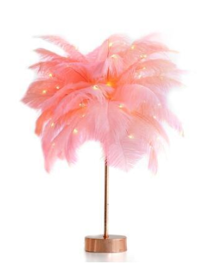 Feather Lamp Nordic Desk Lamp European-Style Bedroom Bedside Feather Table Lamp Night Light Table Lamp Decoration Modern GND Products