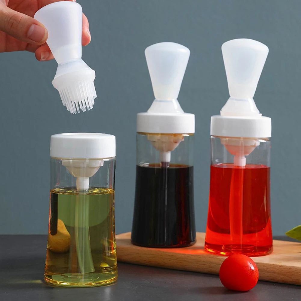 Portable Silicone Oil Brush with Bottle Barbecue Grill Oil Brushes BBQ AliExpress