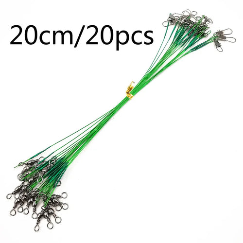 OUTKIT 20PCS/lot Fishing Lure Trace Rope Wire Leader Line Swivel AliExpress