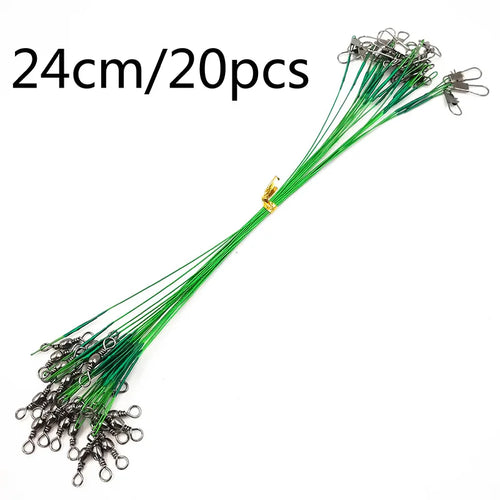 OUTKIT 20PCS/lot Fishing Lure Trace Rope Wire Leader Line Swivel AliExpress