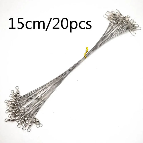 OUTKIT 20PCS/lot Fishing Lure Trace Rope Wire Leader Line Swivel AliExpress