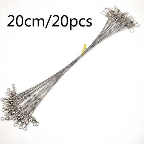 OUTKIT 20PCS/lot Fishing Lure Trace Rope Wire Leader Line Swivel AliExpress