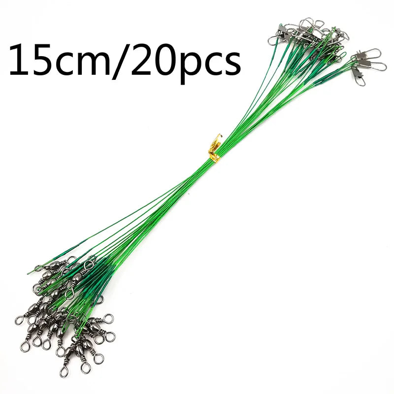 OUTKIT 20PCS/lot Fishing Lure Trace Rope Wire Leader Line Swivel AliExpress