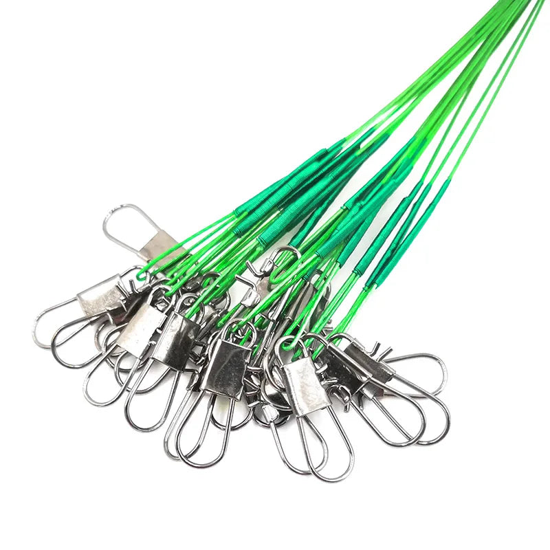OUTKIT 20PCS/lot Fishing Lure Trace Rope Wire Leader Line Swivel AliExpress