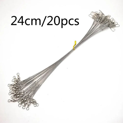 OUTKIT 20PCS/lot Fishing Lure Trace Rope Wire Leader Line Swivel AliExpress