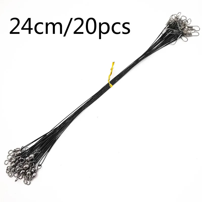 OUTKIT 20PCS/lot Fishing Lure Trace Rope Wire Leader Line Swivel AliExpress