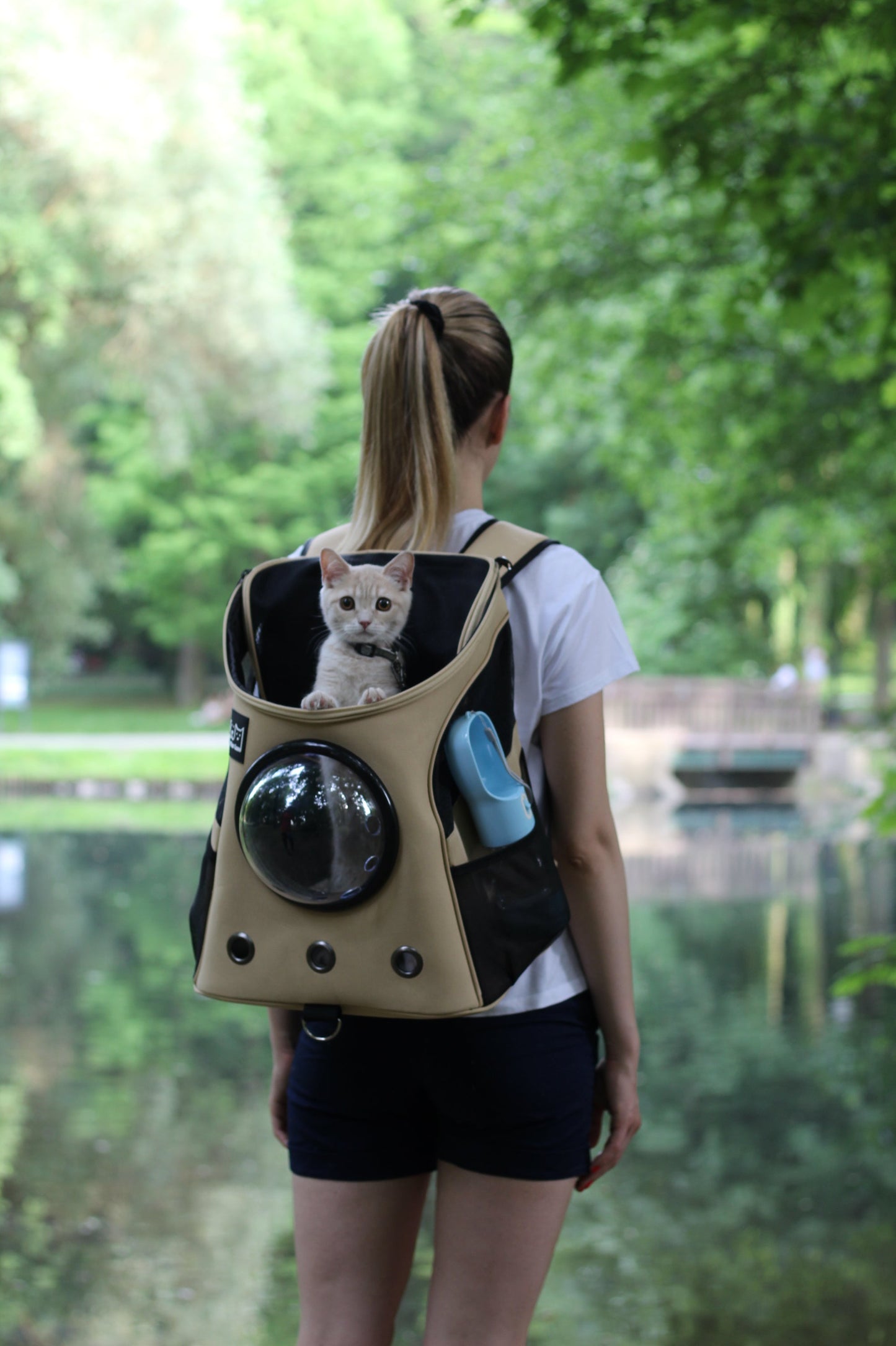 Pet Bubble Backpack Teal Winterberry