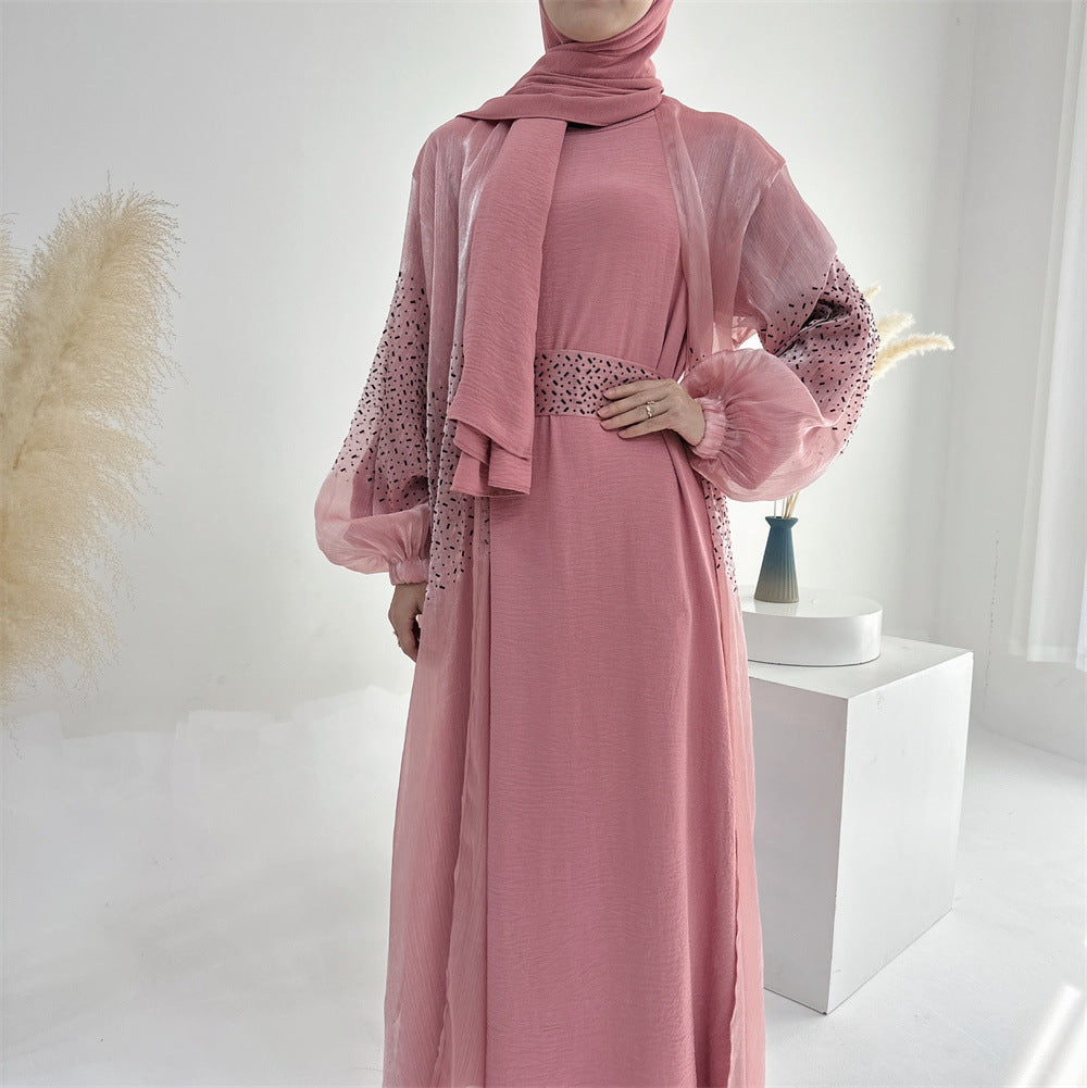 Daily Solid Color Puff Sleeve Sleeve Cardigan Saor Style