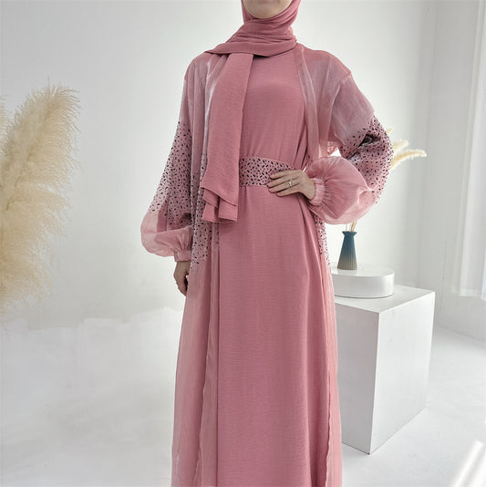 Daily Solid Color Puff Sleeve Sleeve Cardigan Saor Style