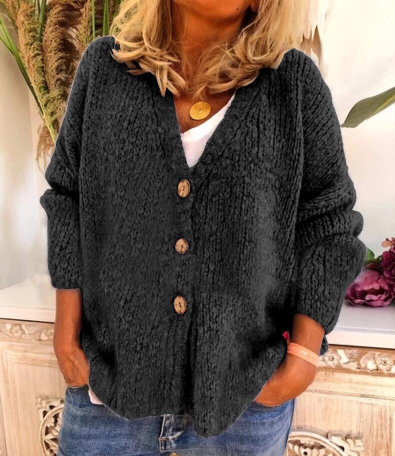 Knitted Cardigan Sweater With Three Buttons Saor Style