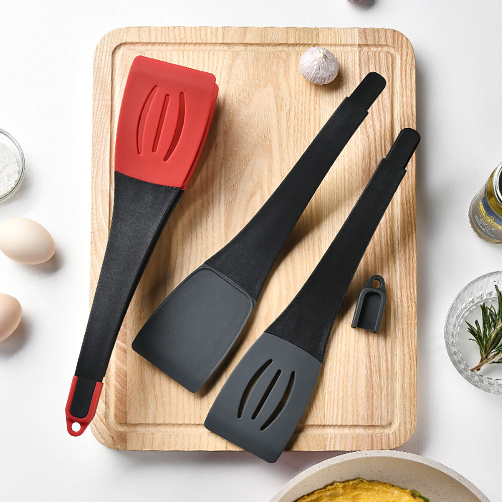 3 In 1 Frying Spatula Clip Silicone Food Clip Frying Steak Pancakes Shovel Slotted Turners Kitchen Tools Cooking Utensils Kitchen Gadgets GND Products