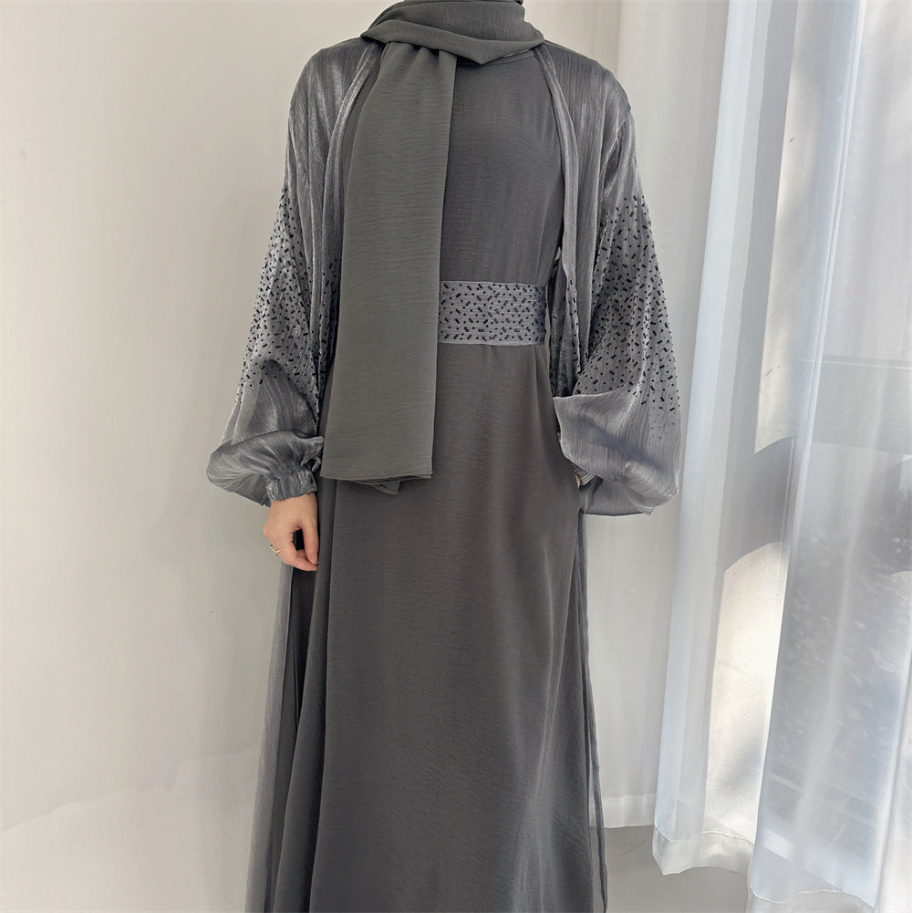 Daily Solid Color Puff Sleeve Sleeve Cardigan Saor Style