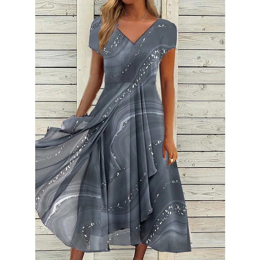 Women's Clothing Dress Urban Fashionable Knitted Stitching Saor Style