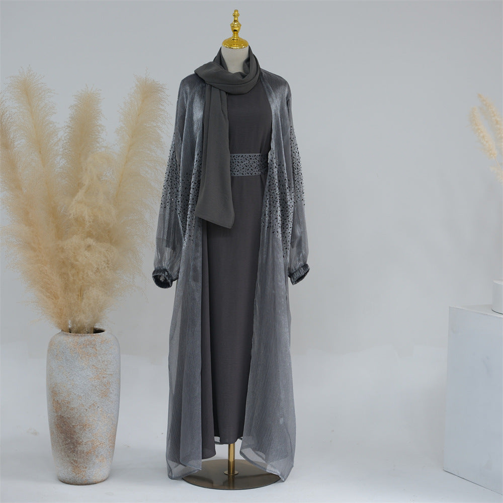 Daily Solid Color Puff Sleeve Sleeve Cardigan Saor Style