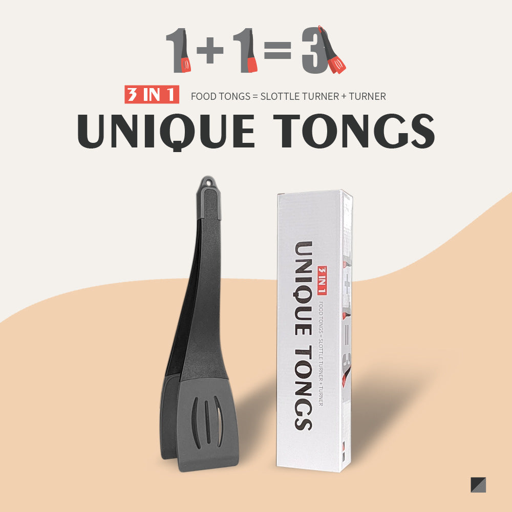3 In 1 Frying Spatula Clip Silicone Food Clip Frying Steak Pancakes Shovel Slotted Turners Kitchen Tools Cooking Utensils Kitchen Gadgets GND Products