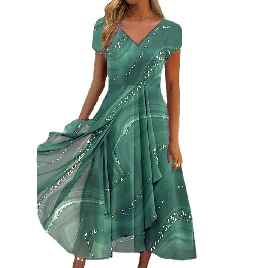 Women's Clothing Dress Urban Fashionable Knitted Stitching Saor Style