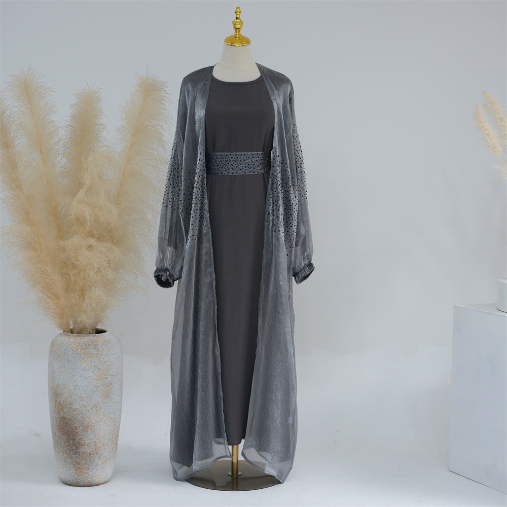 Daily Solid Color Puff Sleeve Sleeve Cardigan Saor Style