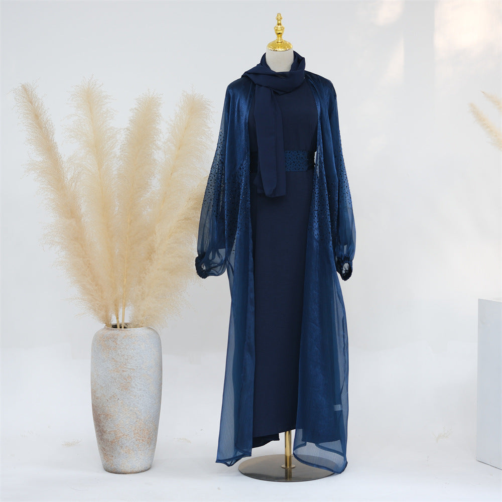 Daily Solid Color Puff Sleeve Sleeve Cardigan Saor Style