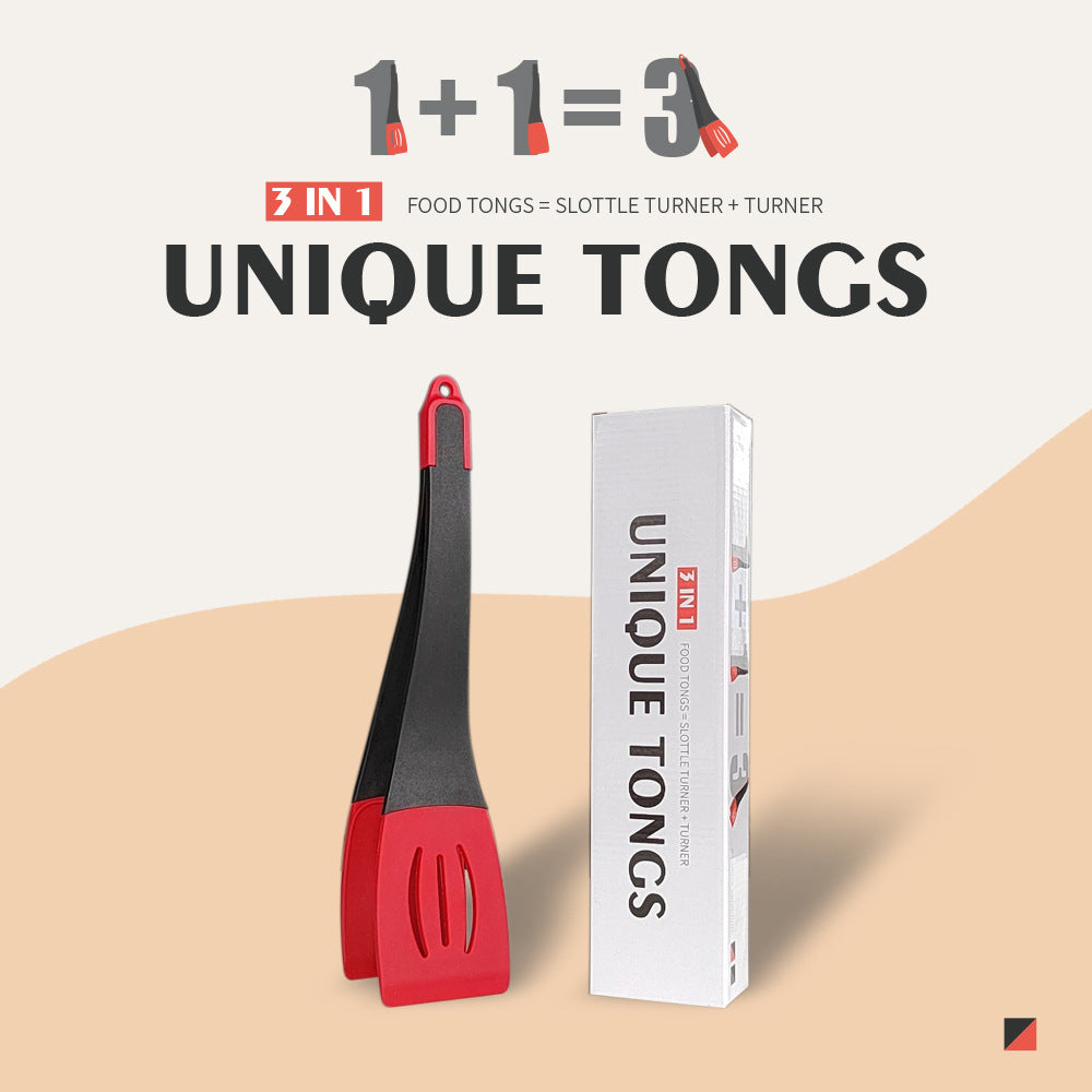 3 In 1 Frying Spatula Clip Silicone Food Clip Frying Steak Pancakes Shovel Slotted Turners Kitchen Tools Cooking Utensils Kitchen Gadgets GND Products
