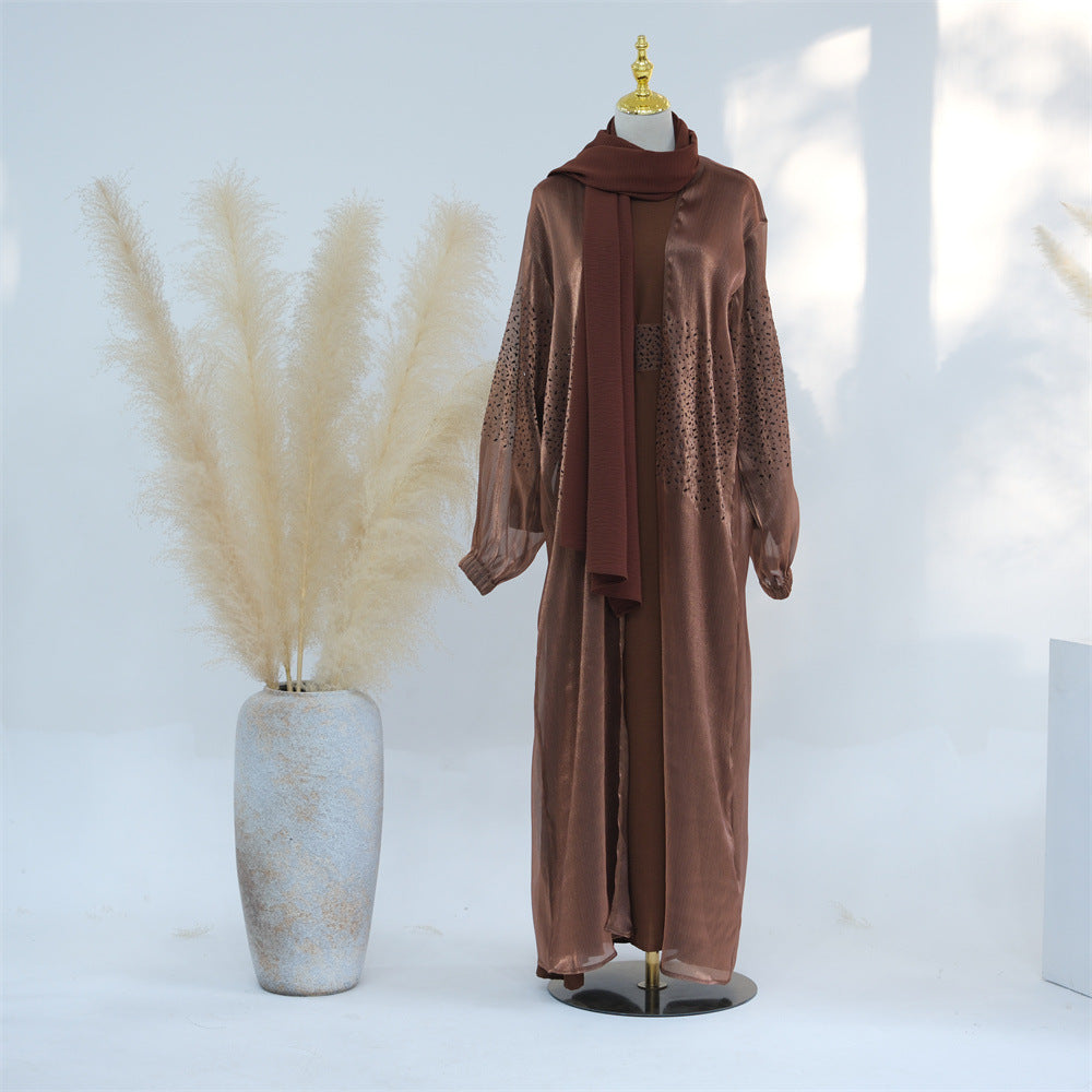 Daily Solid Color Puff Sleeve Sleeve Cardigan Saor Style