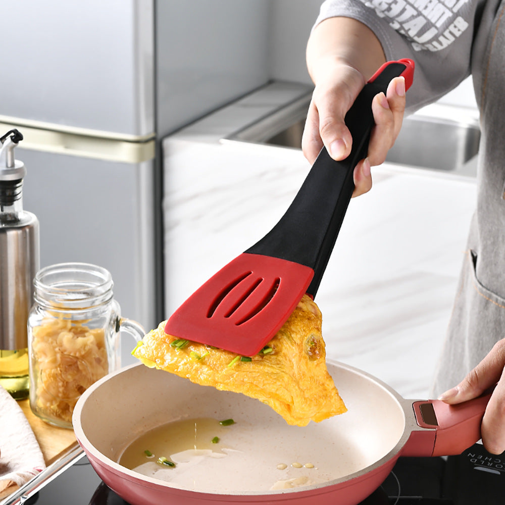 3 In 1 Frying Spatula Clip Silicone Food Clip Frying Steak Pancakes Shovel Slotted Turners Kitchen Tools Cooking Utensils Kitchen Gadgets GND Products