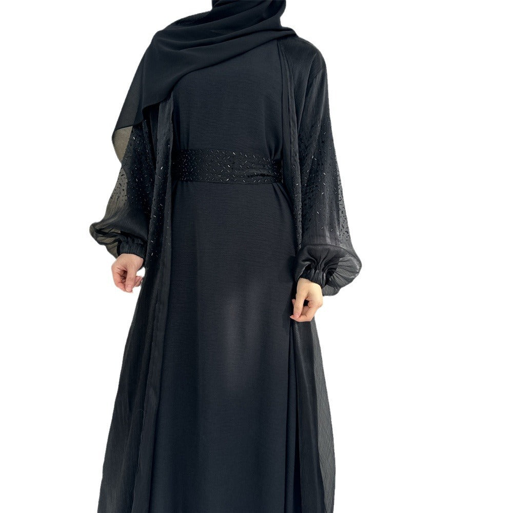Daily Solid Color Puff Sleeve Sleeve Cardigan Saor Style