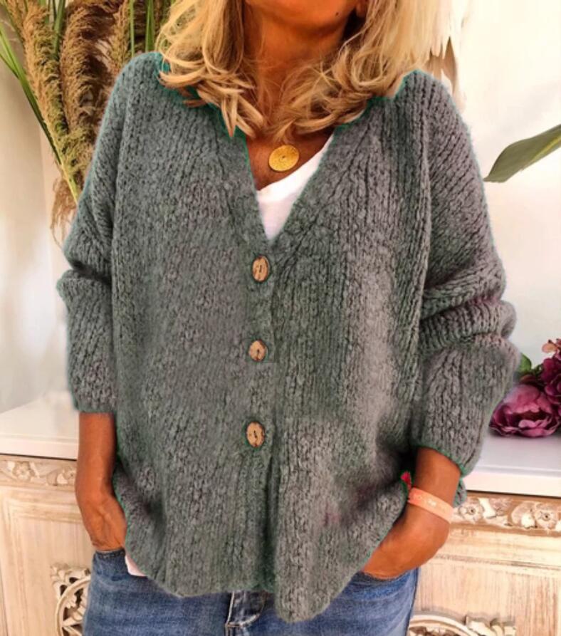 Knitted Cardigan Sweater With Three Buttons Saor Style