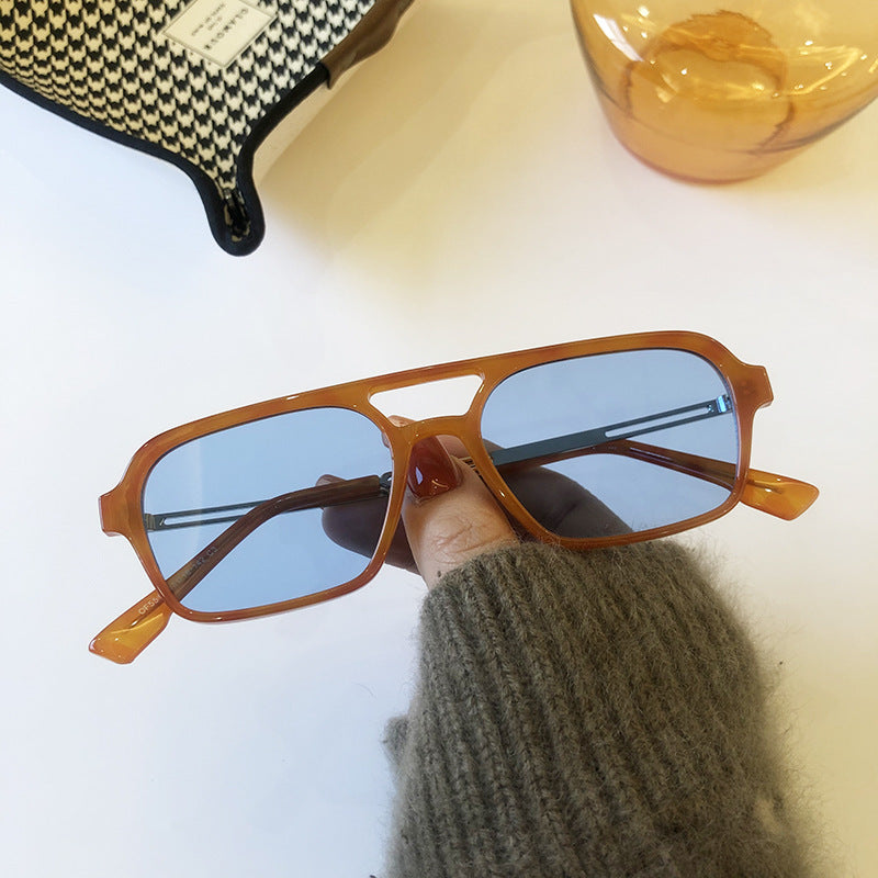 Sunglasses Color Olive Green Pilot Saor Style