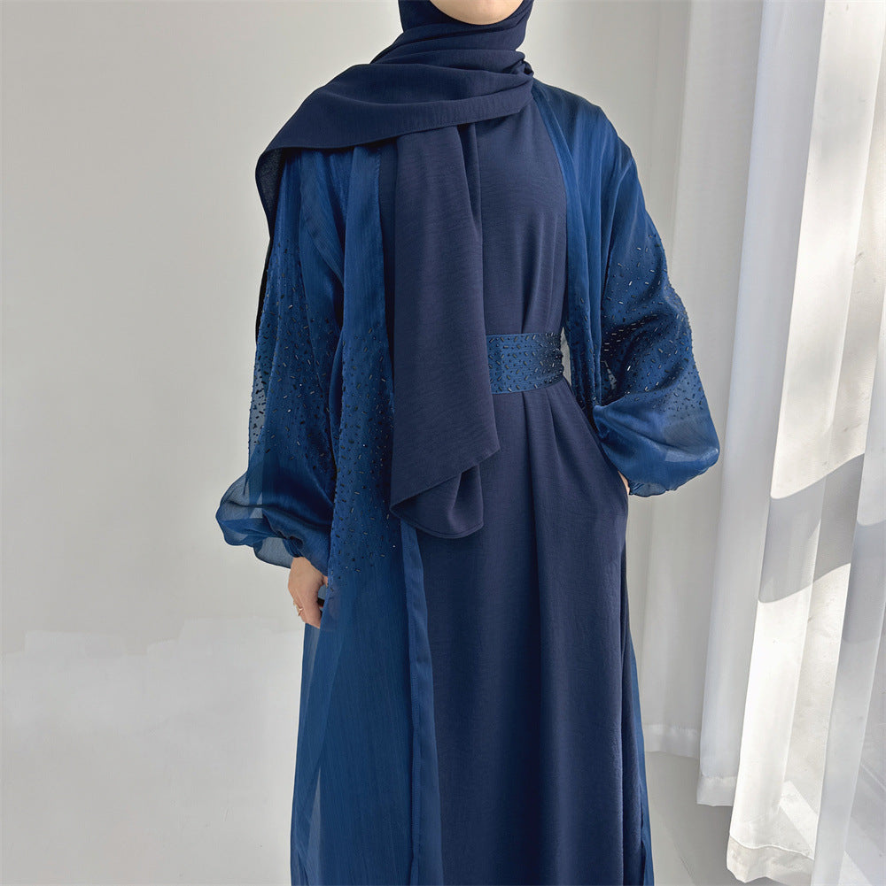 Daily Solid Color Puff Sleeve Sleeve Cardigan Saor Style