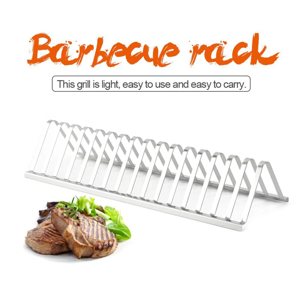 Stainless Steel Barbecue Meat Rib Rack Roasting Stand Outdoor BBQ AliExpress