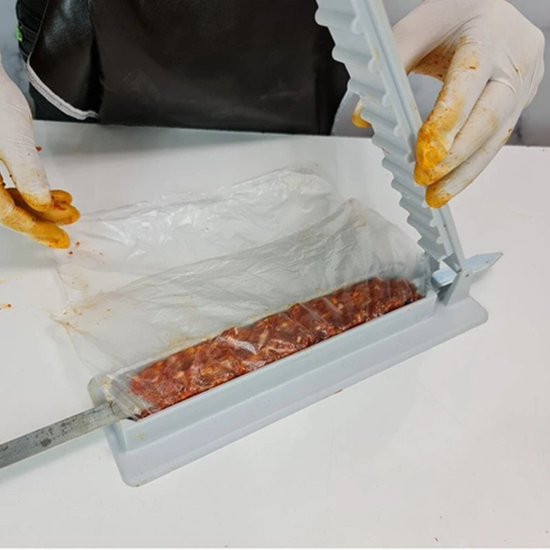Skewers Kebab Maker Grill Barbecue Stringer Box Machine Beef Meat AliExpress