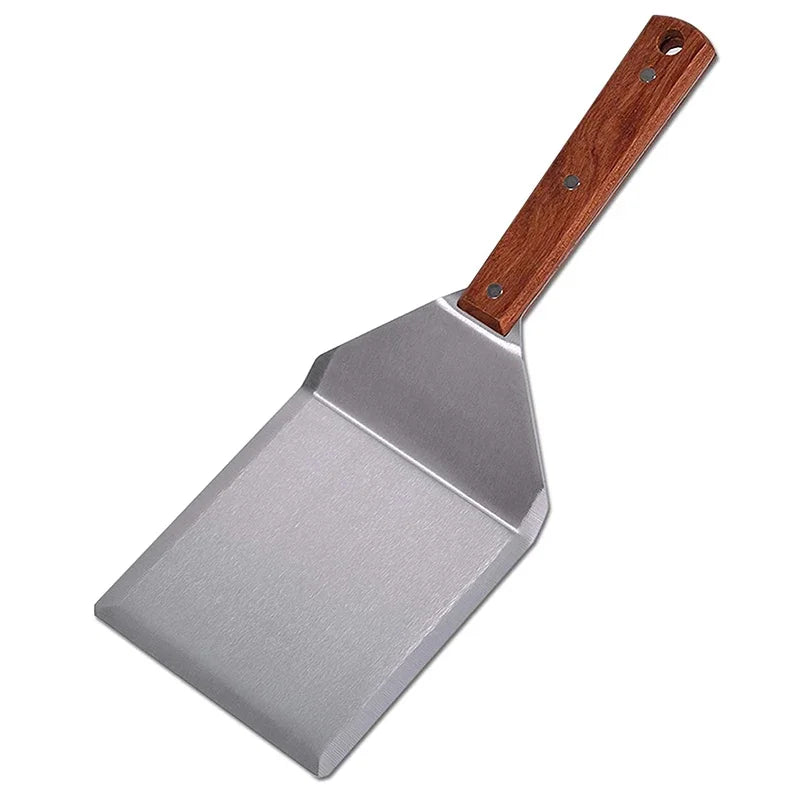 Stainless Steel Large Grill Spatula with Cutting Edges, Kitchen AliExpress