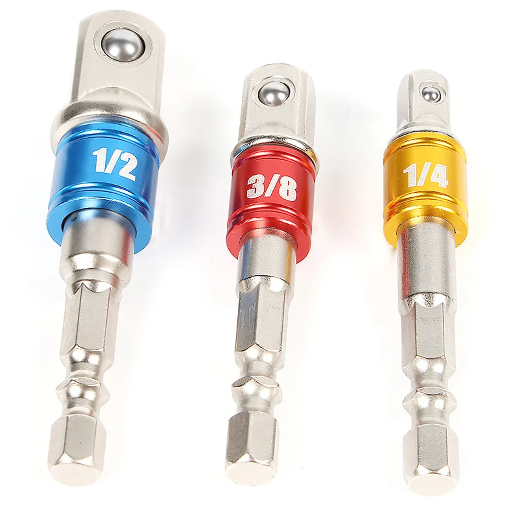 STONEGO 1PC/3PCS Hex Shank Drill Socket Adapter Set for Impact Driver AliExpress