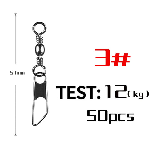 PRO BEROS 50Pcs/Lot Fishing Connector Pin Bearing Rolling Swivel AliExpress