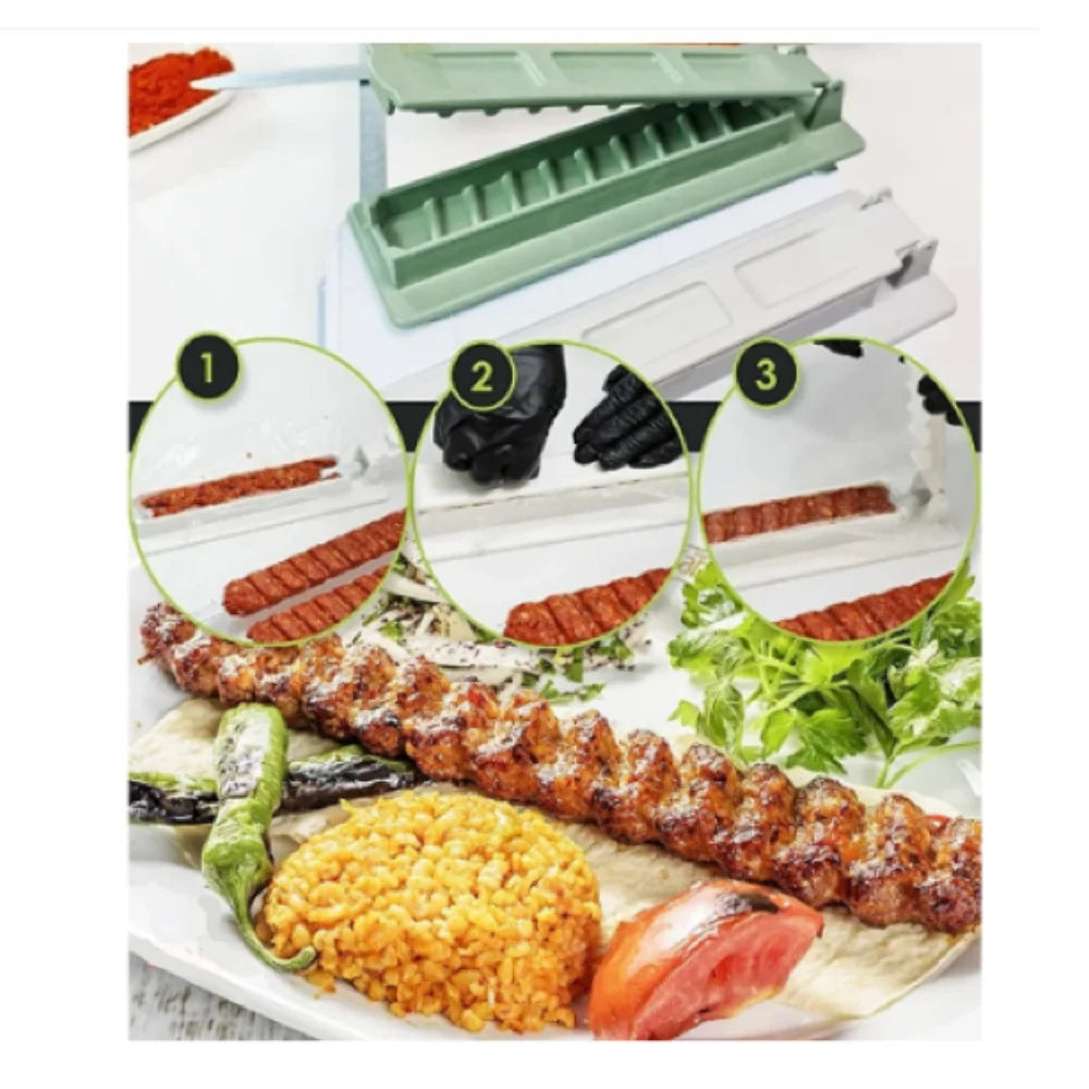 Skewers Kebab Maker Grill Barbecue Stringer Box Machine Beef Meat AliExpress