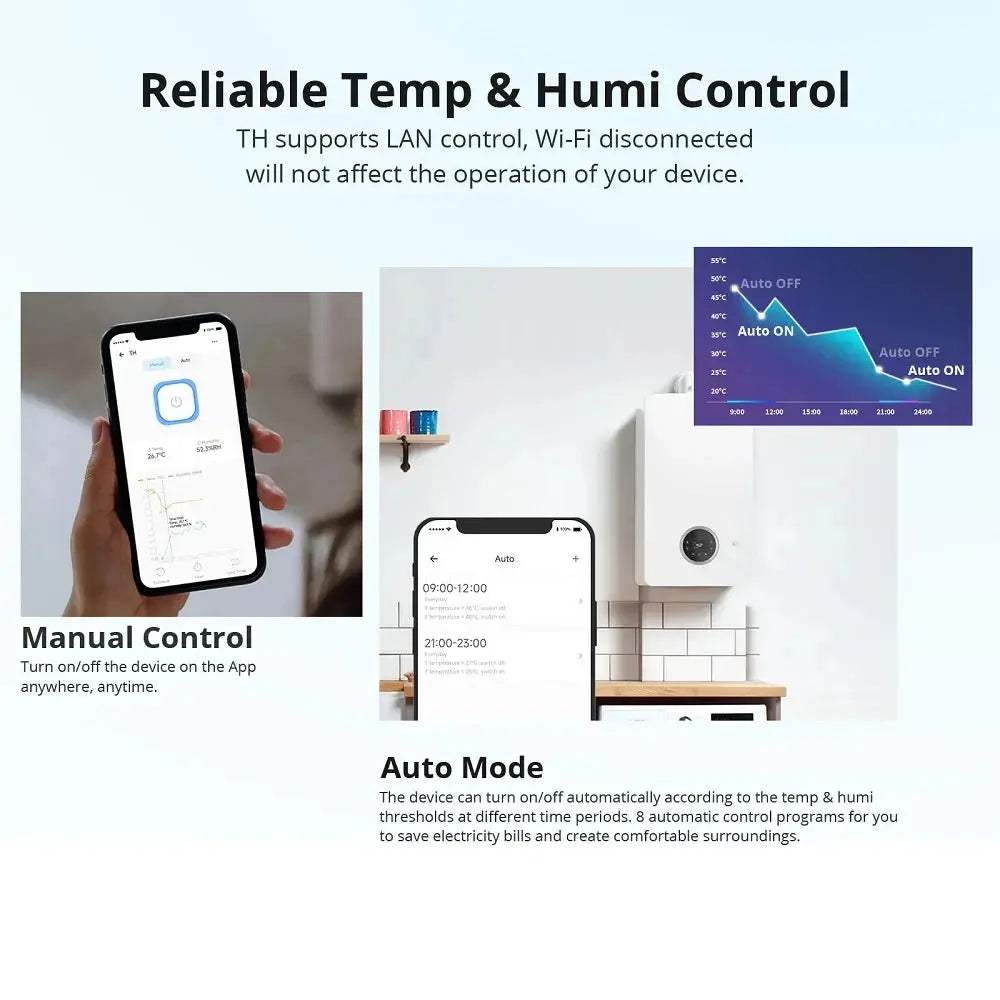 SONOFF TH Origin Wifi Switch Controller 16/20A Temperature Humidity AliExpress