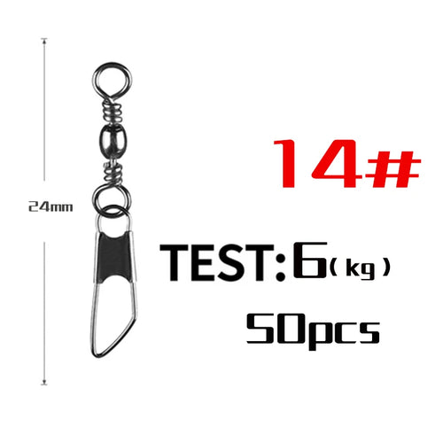 PRO BEROS 50Pcs/Lot Fishing Connector Pin Bearing Rolling Swivel AliExpress